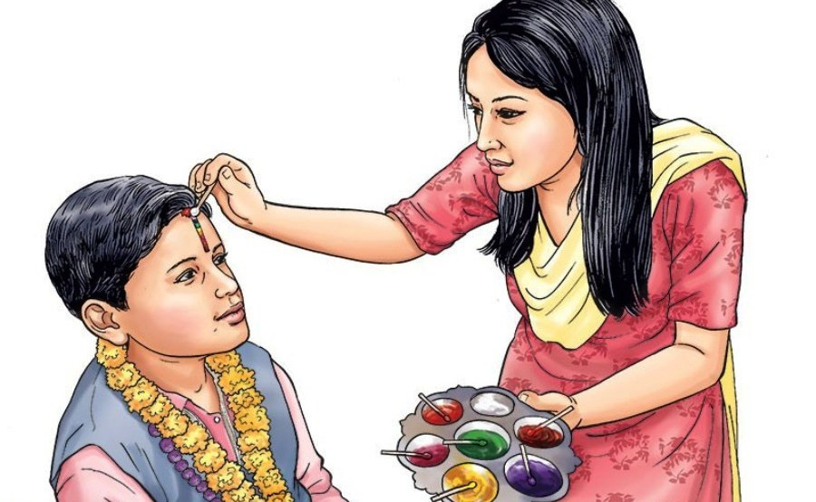 आज भाइटीकाकाे शुभसाइत बिहान ११ः५५ बजे