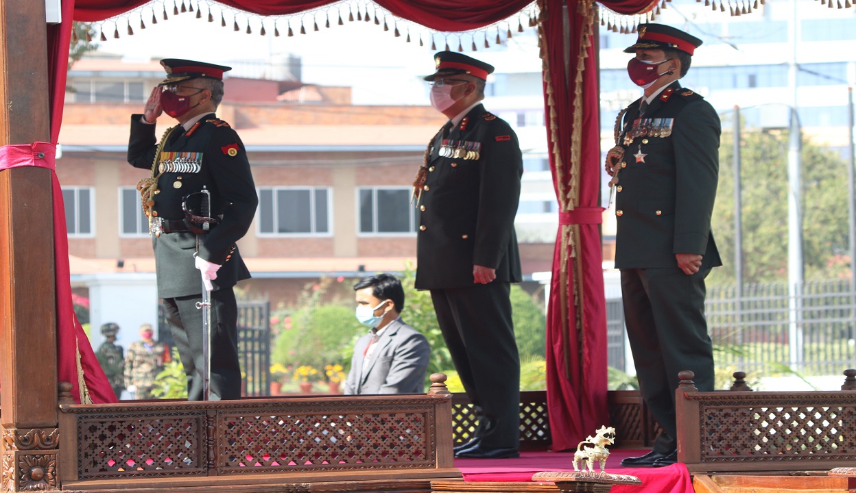 भारतीय सेनाध्यक्ष नरवणेलाई नेपाली सेनाद्वारा ‘गार्ड अफ अनर’ प्रदान,  हेरौं तस्वीरमा