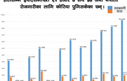 काम गर्न कोरिया जानेको बढ्दो ग्राफ