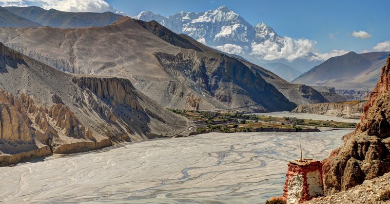 उपल्लो मुस्ताङमा हिउँ पर्न थाल्यो