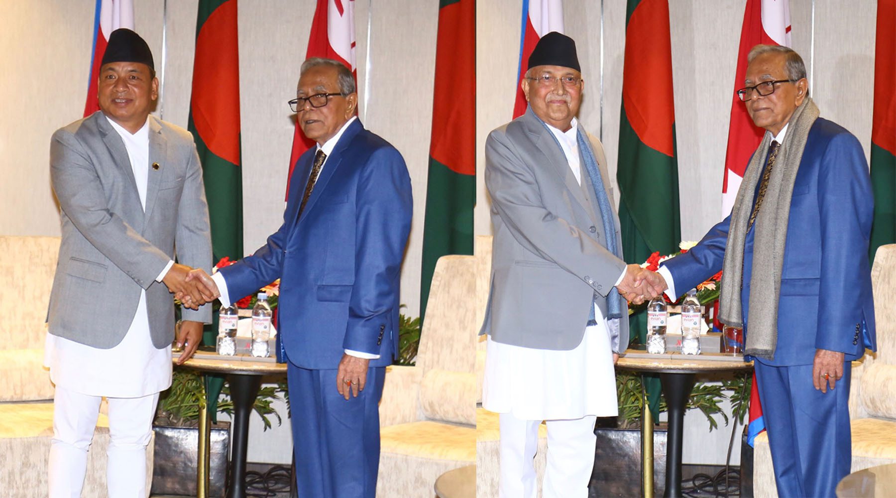 बङ्गलादेशी राष्ट्रपतिसँग उपराष्ट्रपति र प्रधानमन्त्रीको शिष्टाचार भेट, नेपालको समृद्धिमा बङ्गलादेशले सघाउने