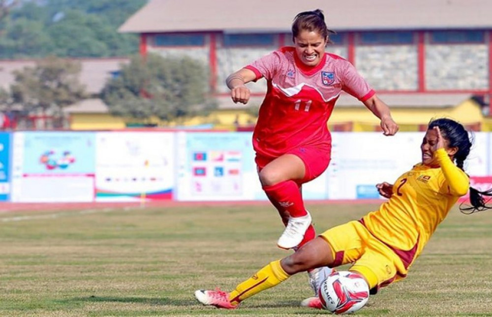 साग महिला फुटबल : नेपालकाे विजयी सुरुआत