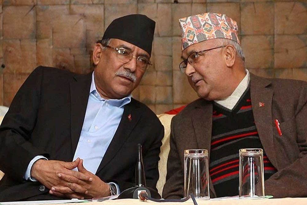 ओली र प्रचण्डबीच नीति तथा कार्यक्रमबारे निर्णायक छलफल सुरु