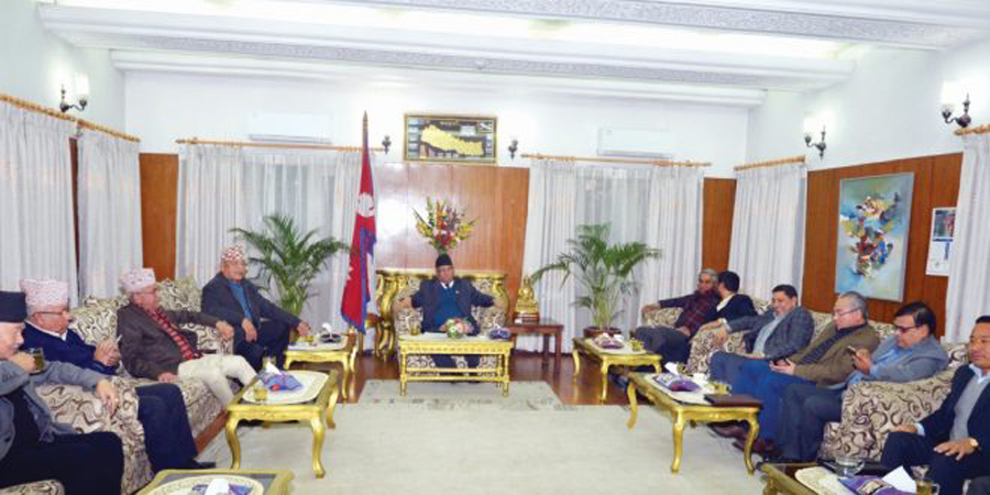 सरकारले बजेटबारे प्रमुख दलका नेतालाई जानकारी गरायो 