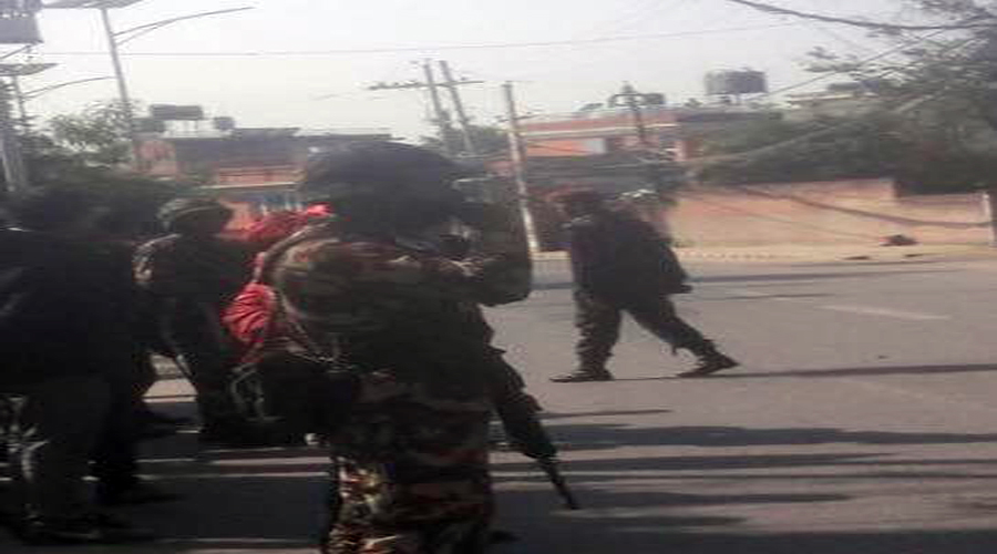 सभामुख निवासको गेटमा बम, घटनास्थल नेपाली सेनाको नियन्त्रणमा