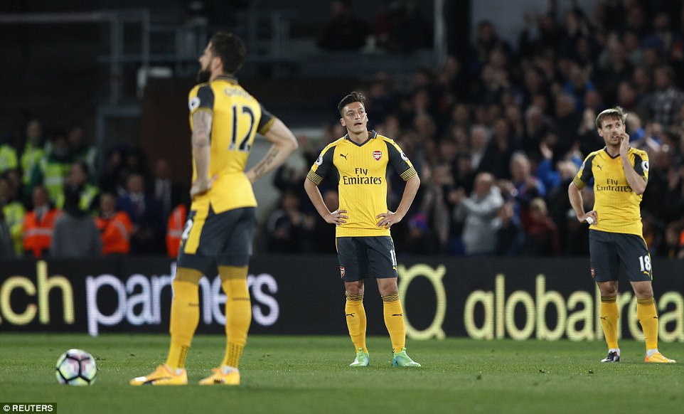 आर्सनलको सपनामा गम्भीर धक्का, क्रिष्टल प्यालेससँग ३–० ले पराजित