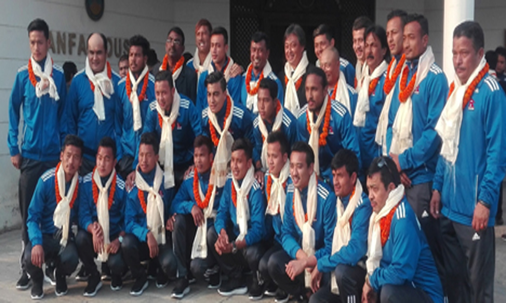 एसिया कप छनौट खेल्न जाने नेपाली टोलीको विदाई