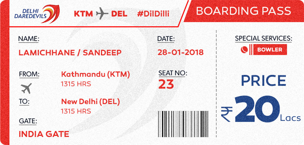 सन्दीप लामिछाने अार्इपीएलन खेल्नेः को को छन् उनको टीम दिल्ली डेयरडेबिल्समा