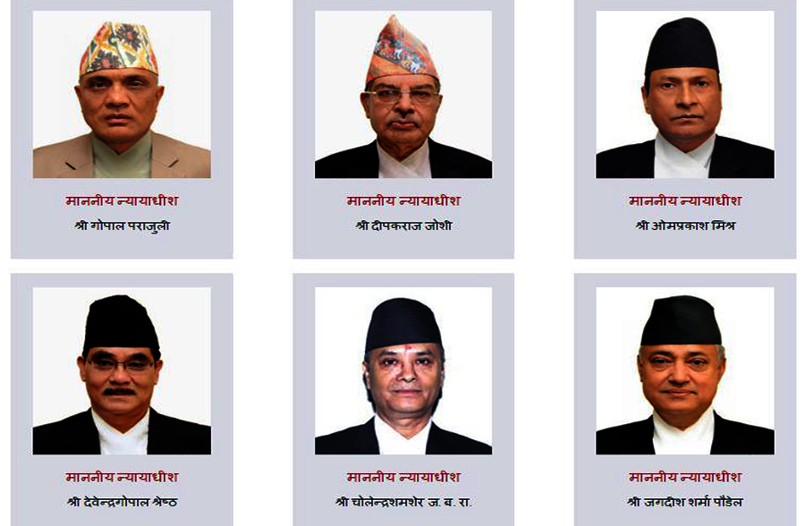 प्रधानन्यायाधीशका लागि सर्वोच्चका ६ न्यायाधीशको नाम सिफारिस 