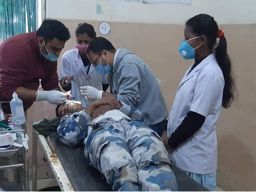 पर्सामा बालुवा तस्कर र सशस्त्र प्रहरीबीच झडप, दुई प्रहरी जवान घाइते