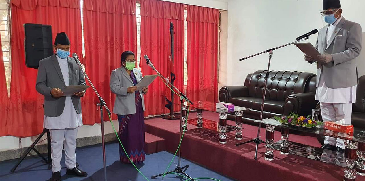 कर्णालीका नयाँ दुई मन्त्रीले लिए शपथ