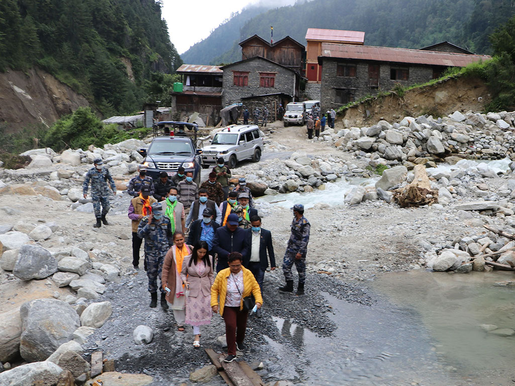 मनाङमा दीर्घकालीन समाधानको खाँचो रहेको निरीक्षण टोलीको निष्कर्ष 