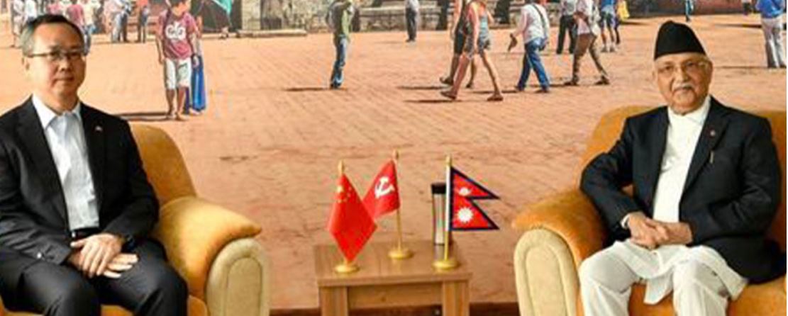 ओली र चिनियाँ राजदूत सोङबीच शिष्टाचार भेट