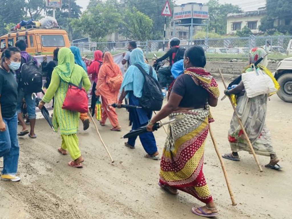 न्याय खोज्दै पैदल यात्रामा