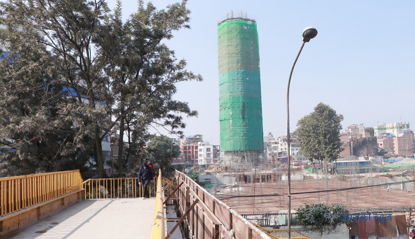 धरहराबाट राजधानी काठमाडौँको दृश्यावलोकन गर्ने चाहना छिट्टै पुरा हुँदै 