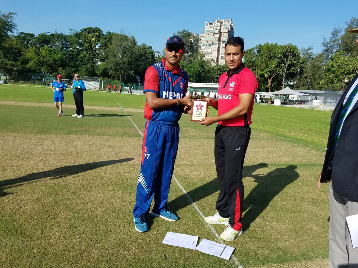 नेपाल र हङकङको आज हुनेभिनएको क्रिकेट खेल स्थगित, सोमबारका लागि सर्यो