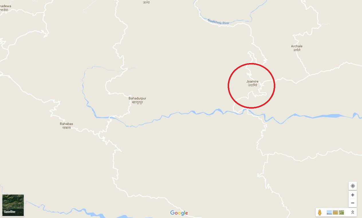पाल्पाको ज्यामिरेमा जिप दुर्घटना, १ को मृत्यु ६ जना घाइते