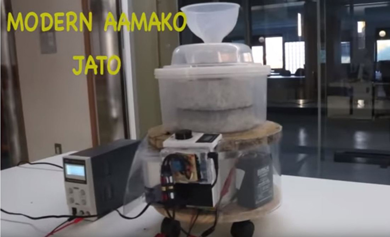 नेपाली वैज्ञानिकले बनाएको रोबोर्ट ‘आमाको जाँतो’ जापानमा सर्वाेत्कृष्ट