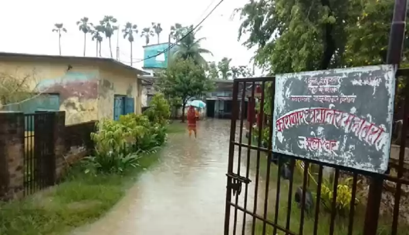 वर्षाका कारणज लेश्वर कारागार डुबानमा