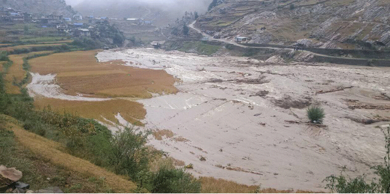 वर्षाले पाकेको मार्सी धान नष्ट