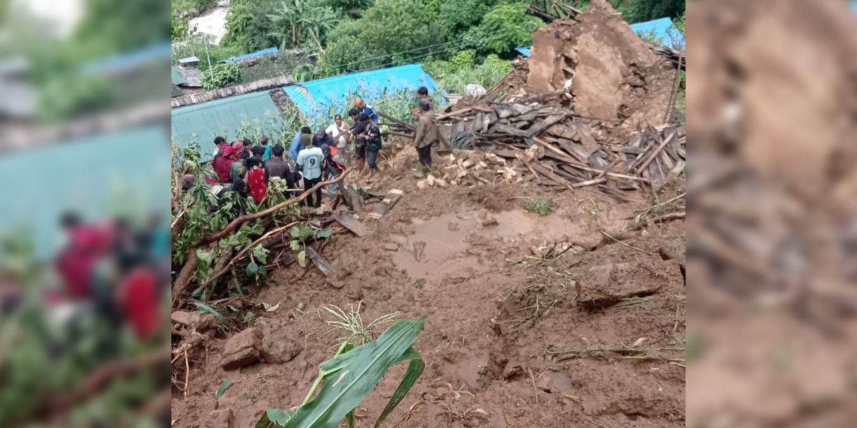 रोल्पामा पहिरोले घर पुरिँदा तीन जना बेपत्ता
